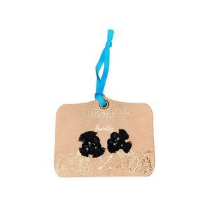 New Anthropologie Shiraleah Chicago Fleur Earrings Black